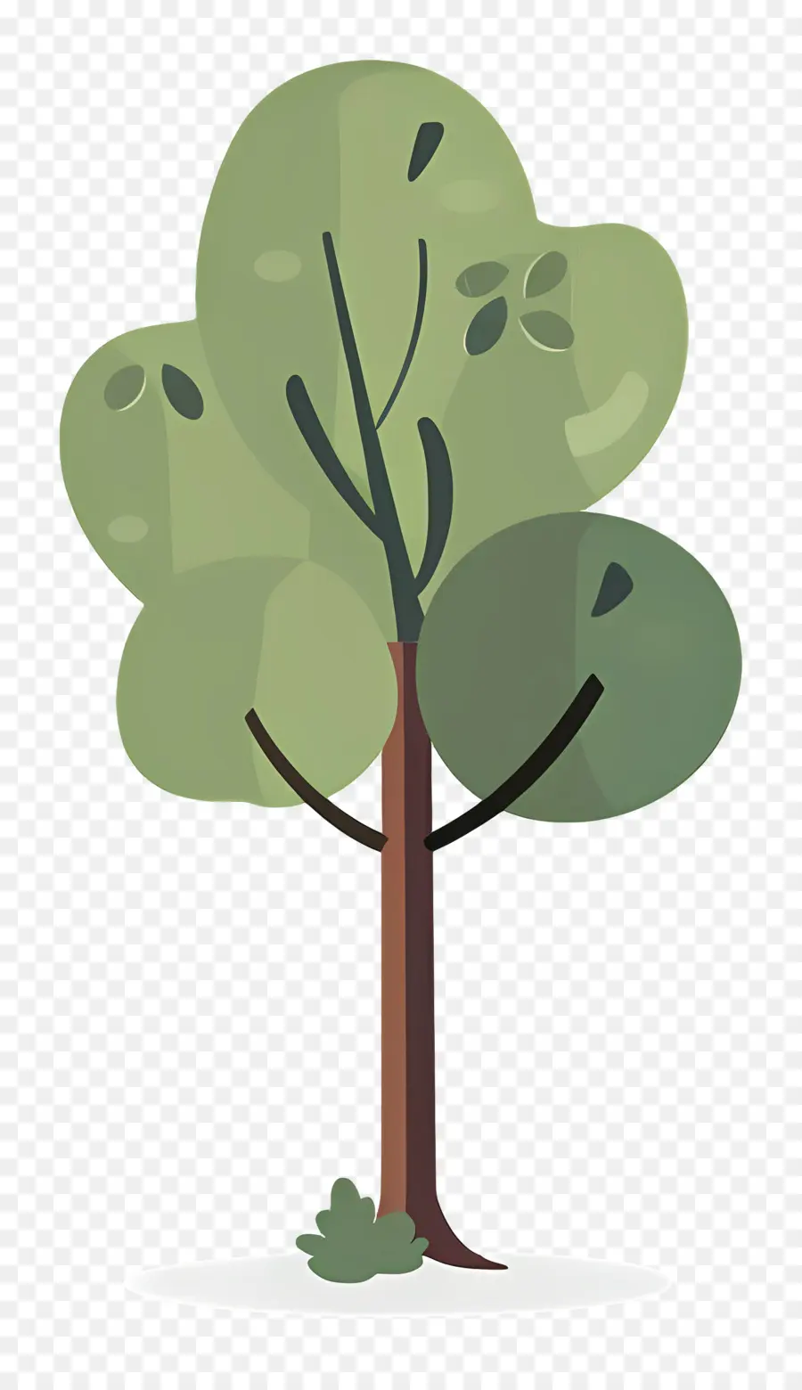 árbol Minimalista，Árbol Verde Alto PNG