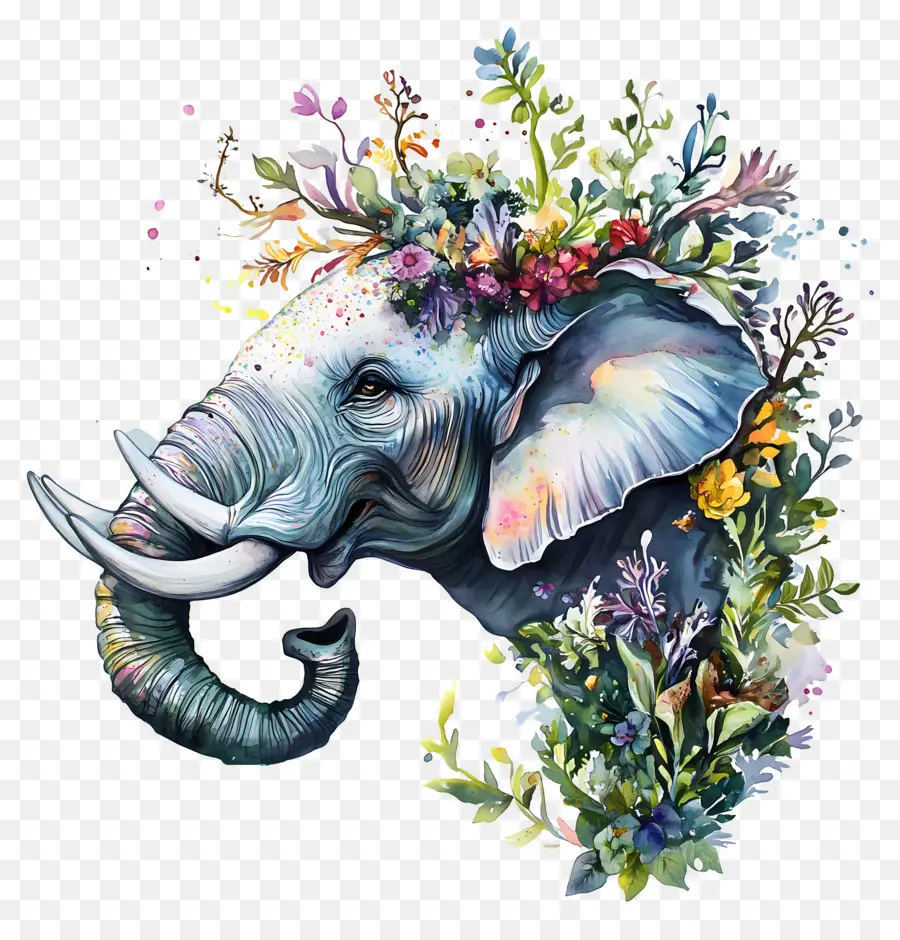 Elefante Acuarela，Elefante PNG