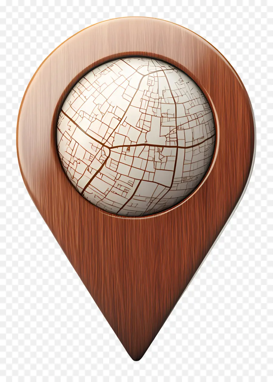 Icono De Ubicación，Alfiler De Mapa De Madera PNG