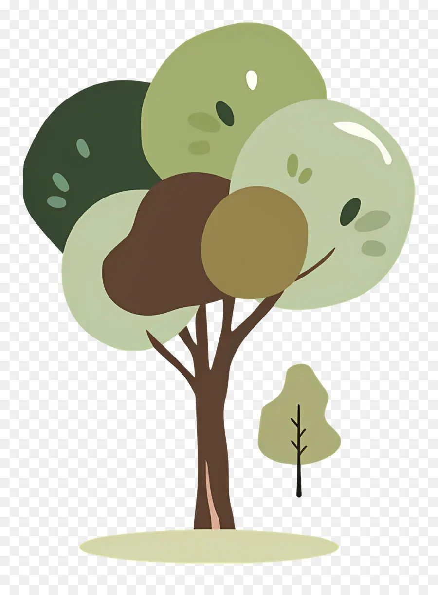 árbol Minimalista，árboles Coloridos PNG