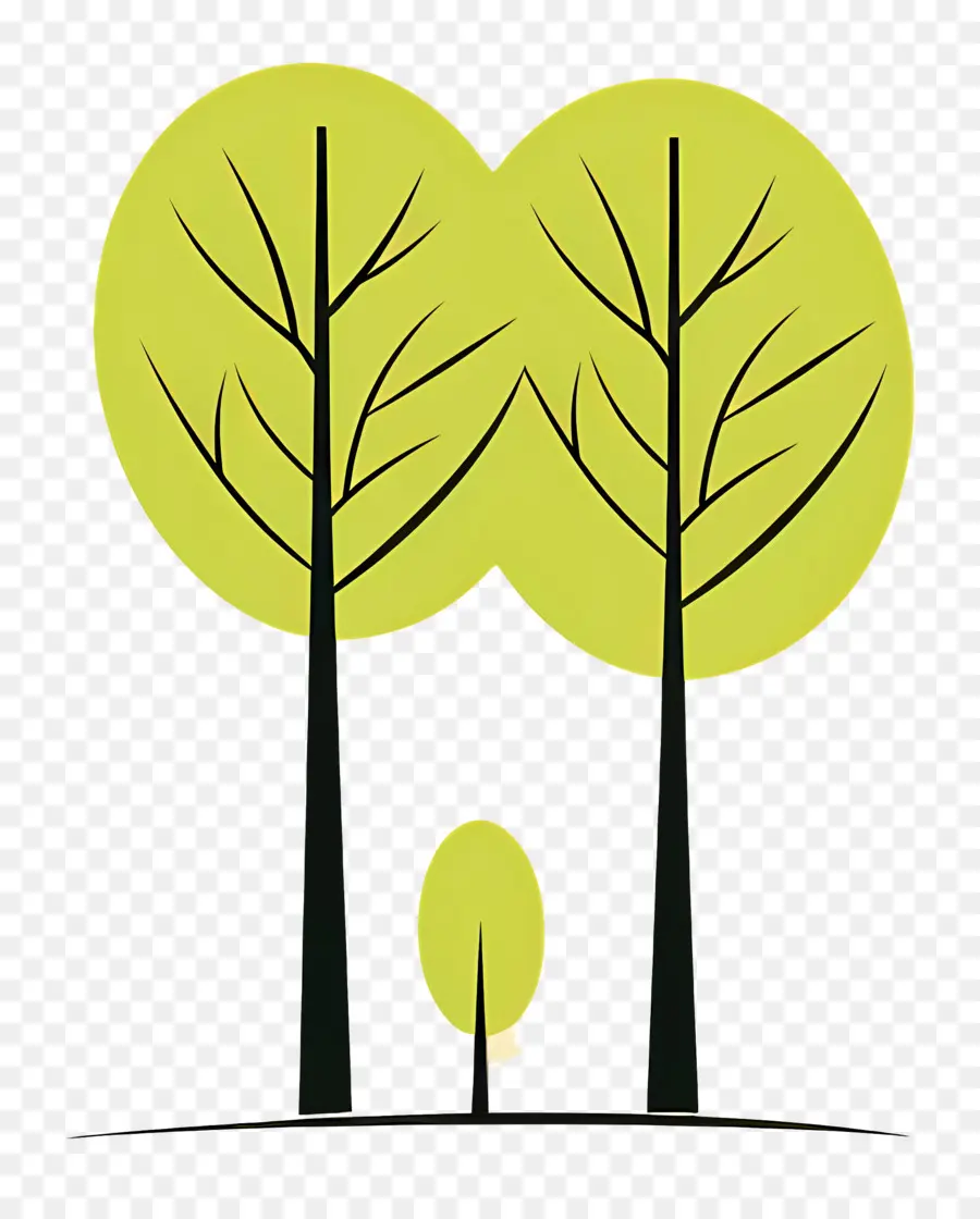 árbol Minimalista，Árboles Estilizados PNG