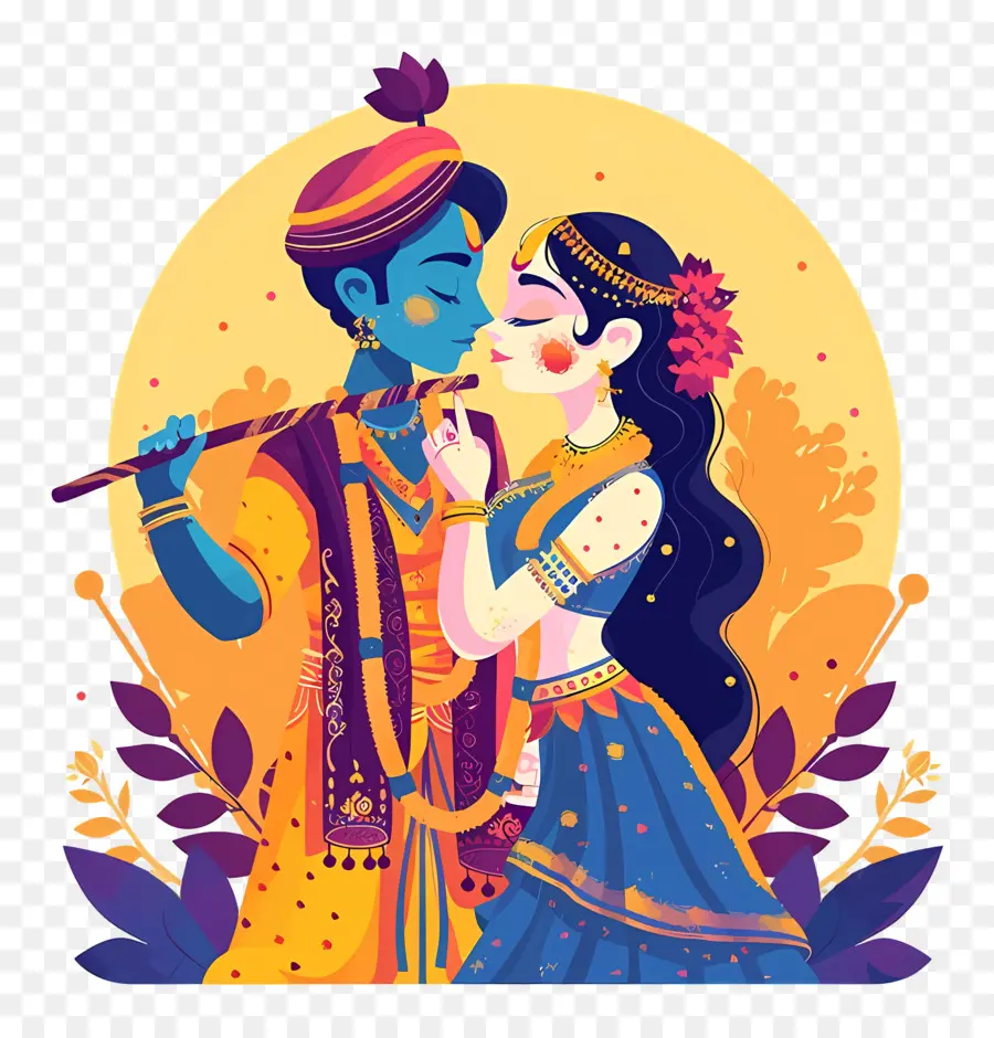 Pareja De Boda India，Ilustración De Pareja Mítica PNG