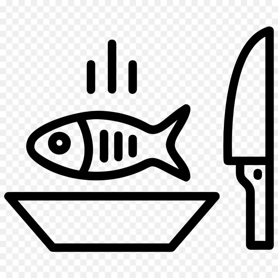 Mariscos，Pescado Y Cuchillo PNG