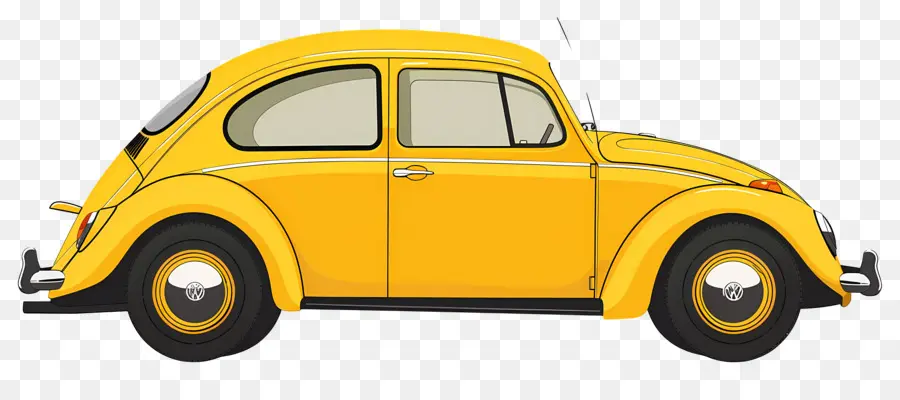 Coche Animado，Coche Amarillo PNG