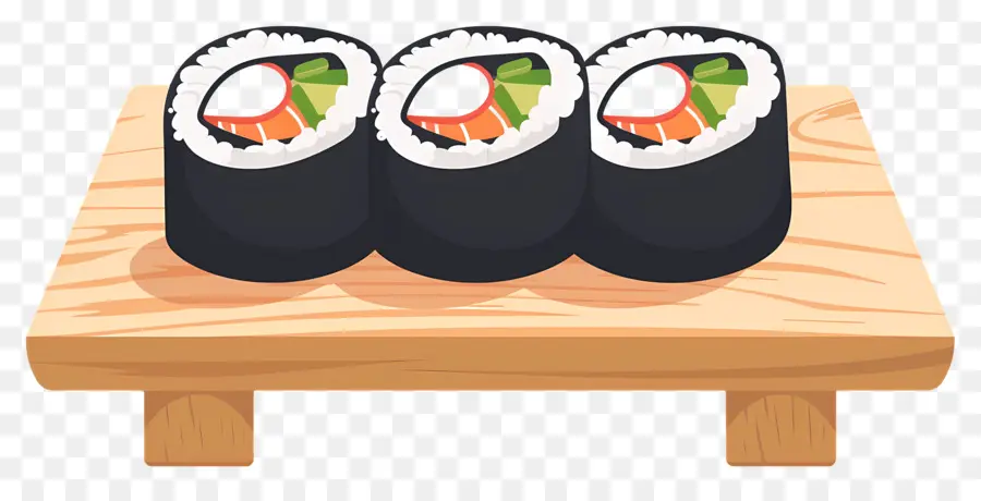 Rollo De Sushi，Rollos De Sushi A Bordo PNG