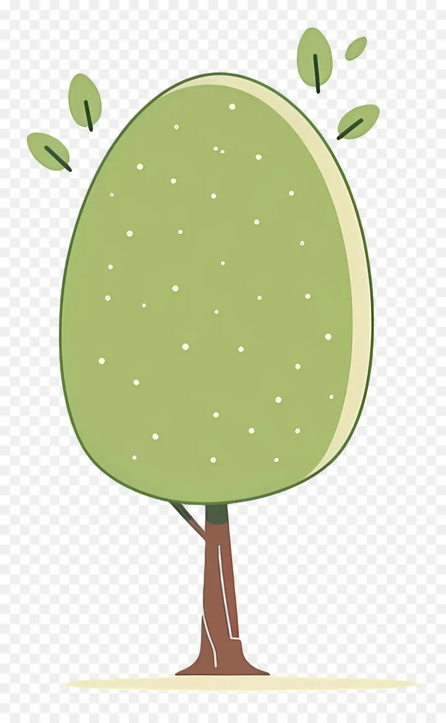 árbol Minimalista，árbol Ovalado PNG