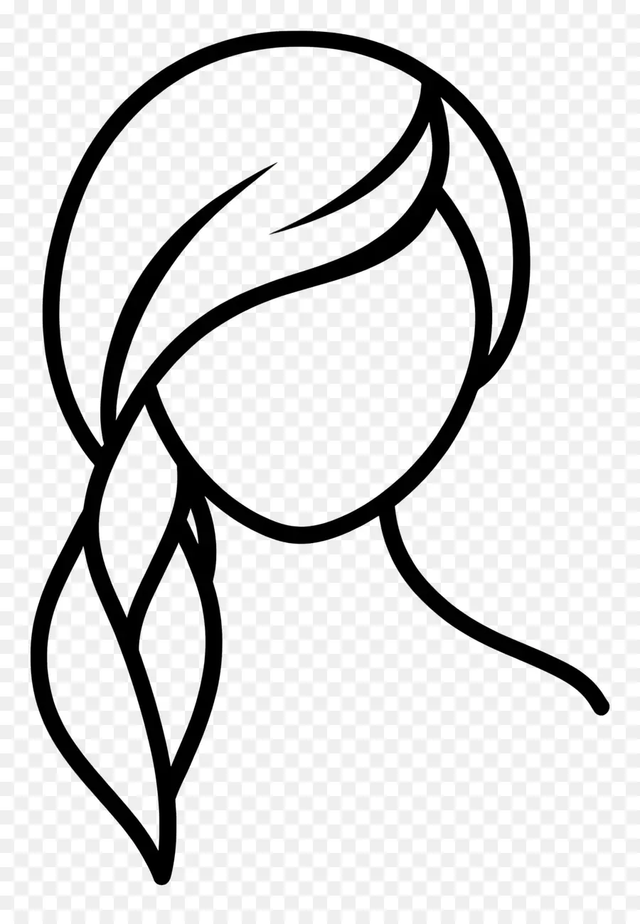 Pelo De Niña，Contorno De Cabello Trenzado PNG