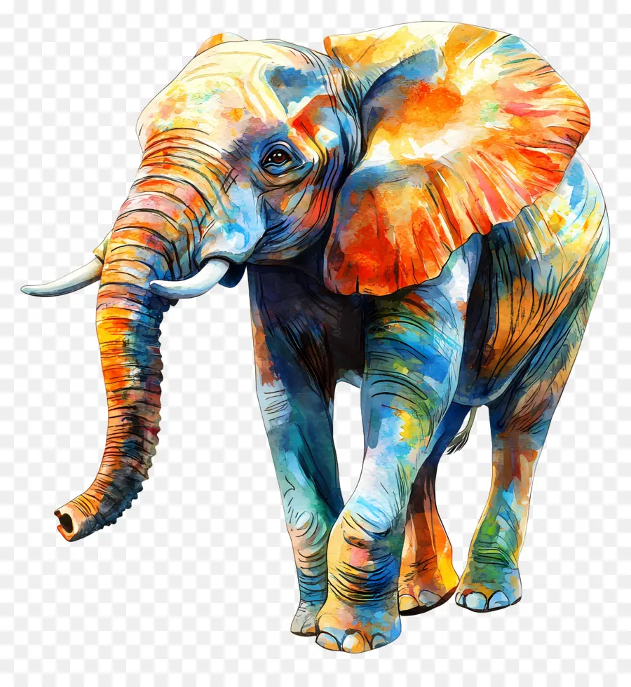 Elefante Acuarela，Elefante PNG