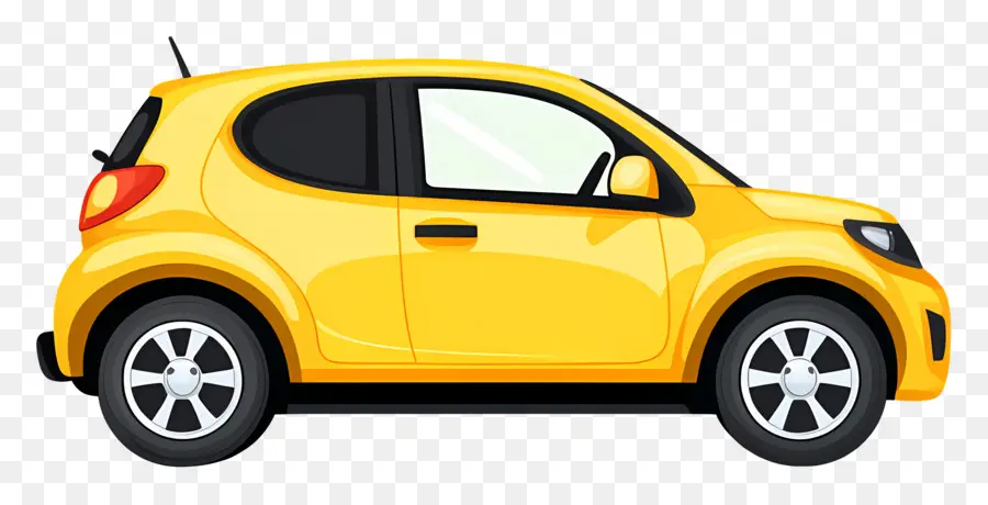 Coche Animado，Coche Amarillo PNG