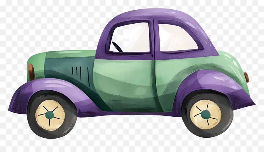 Coche De Dibujos Animados，Coche De Juguete Colorido PNG