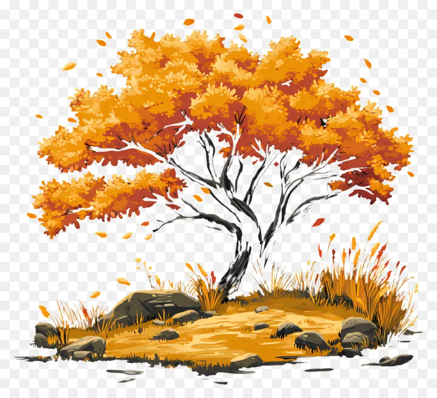 Naturaleza De Otoño，árbol De Otoño PNG