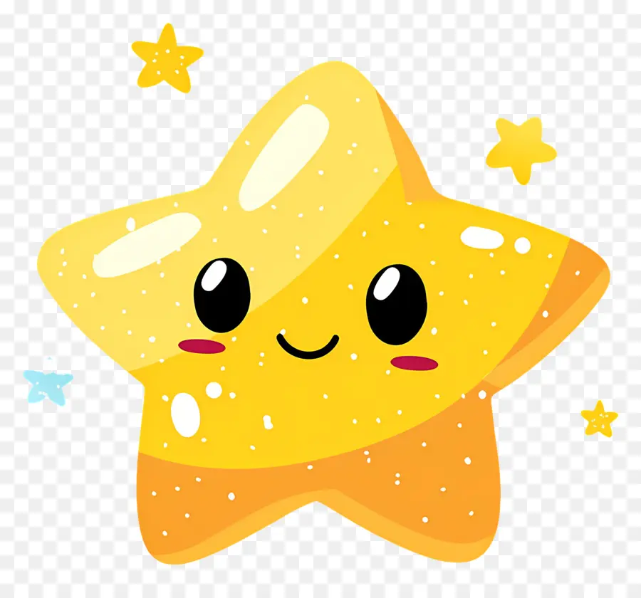 Estrella Kawaii，Estrella Amarilla PNG