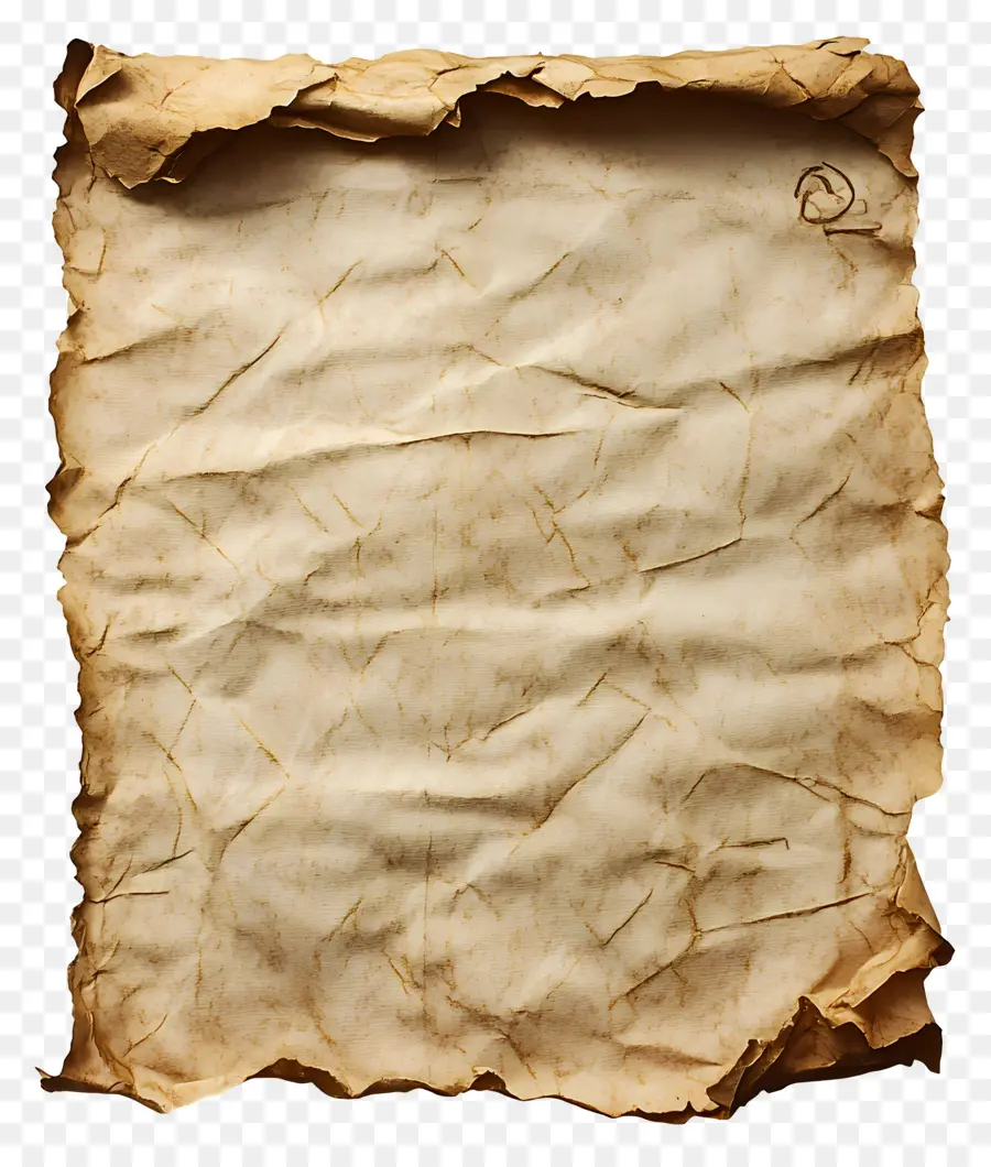 Papel Viejo Arrugado，Pergamino Antiguo PNG