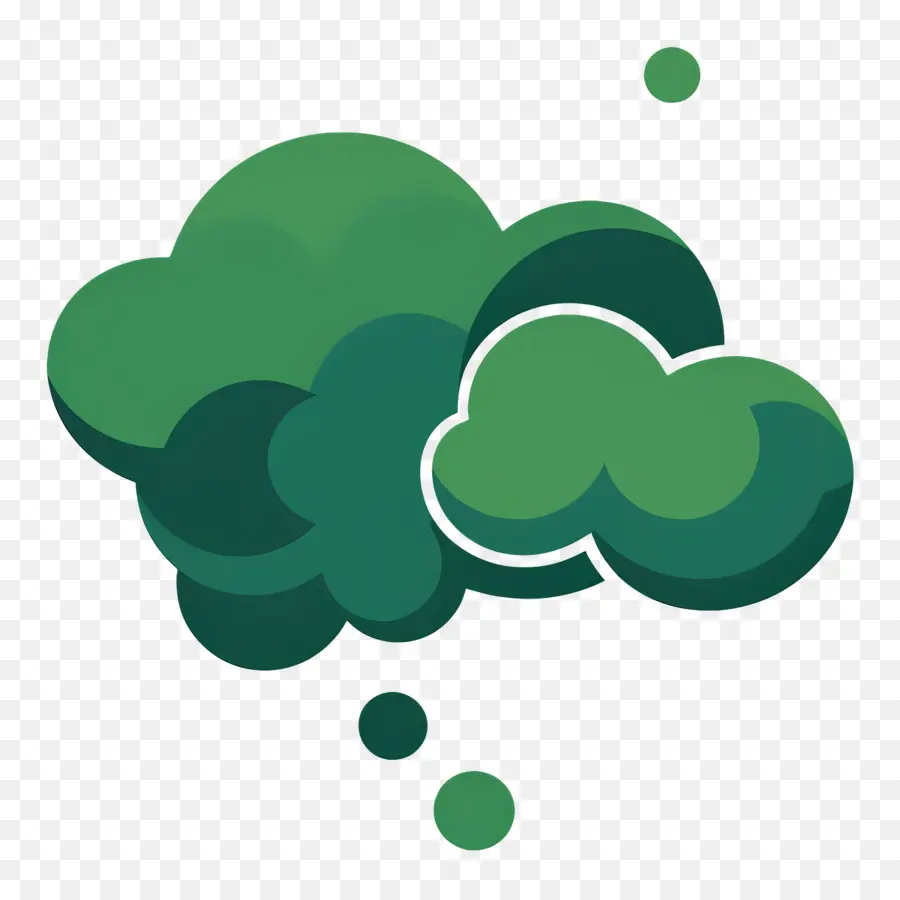 Icono De Nube，Nube Verde PNG