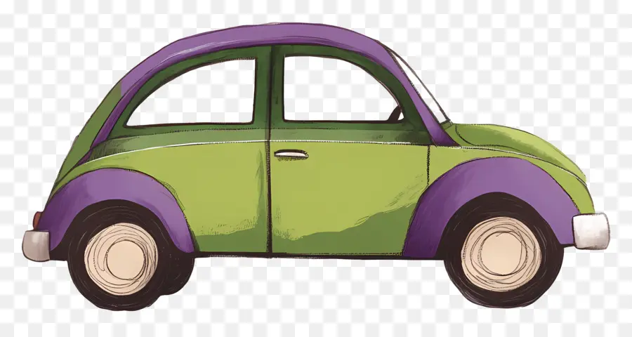 Coche De Dibujos Animados，Coche Verde PNG