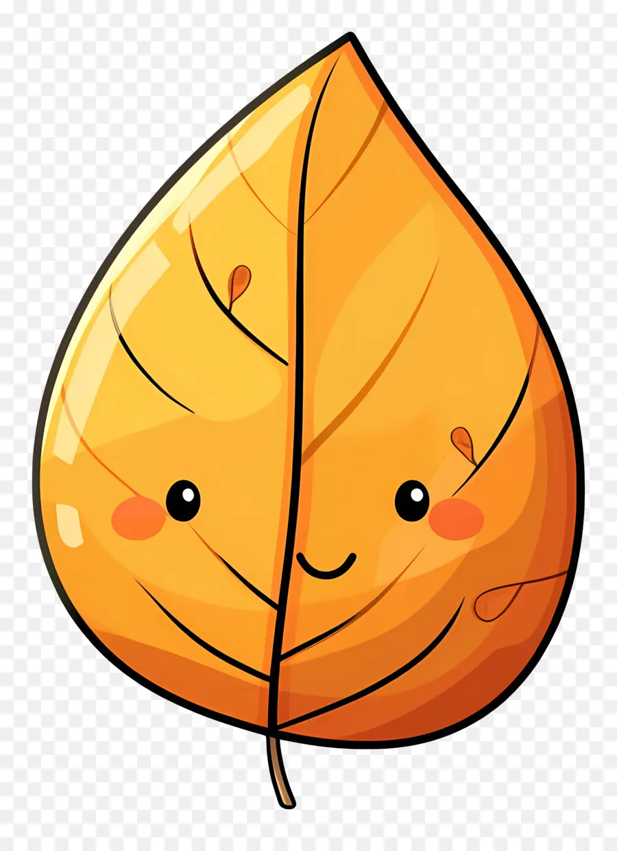 Hoja De Otoño Lindo，Hoja Sonriente PNG