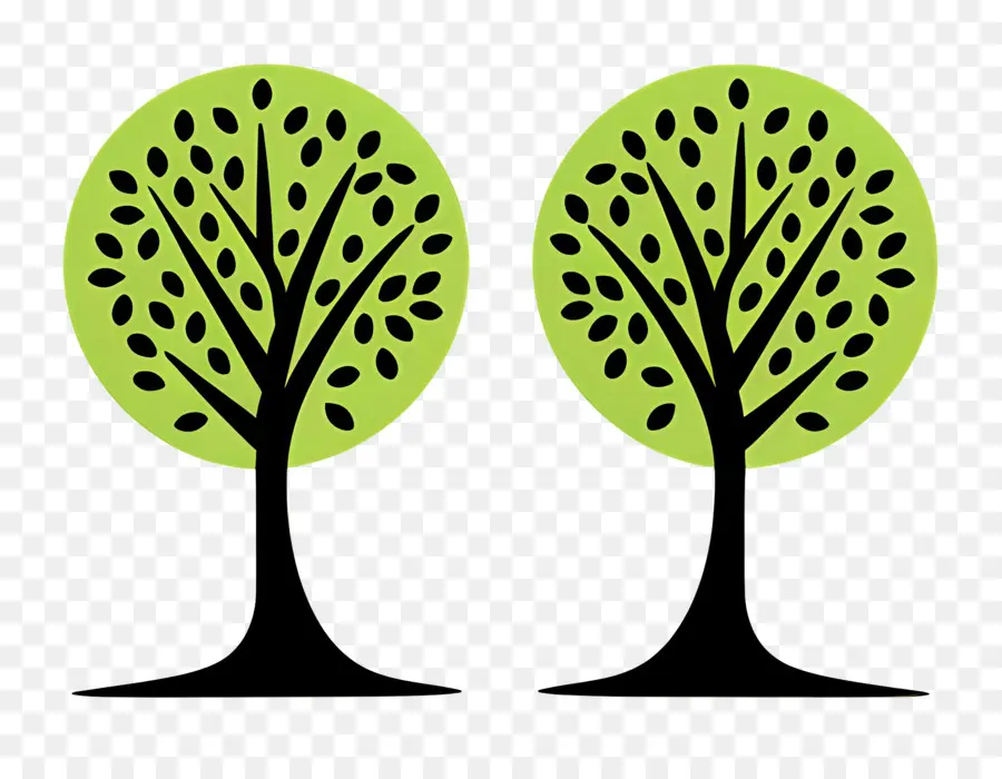 árbol Minimalista，árboles Simples PNG