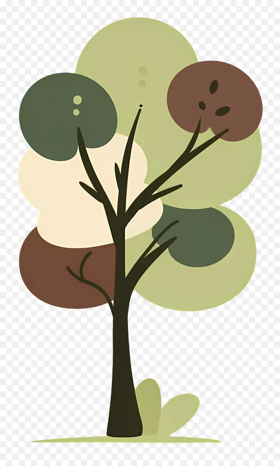 árbol Minimalista，árbol Estilizado PNG