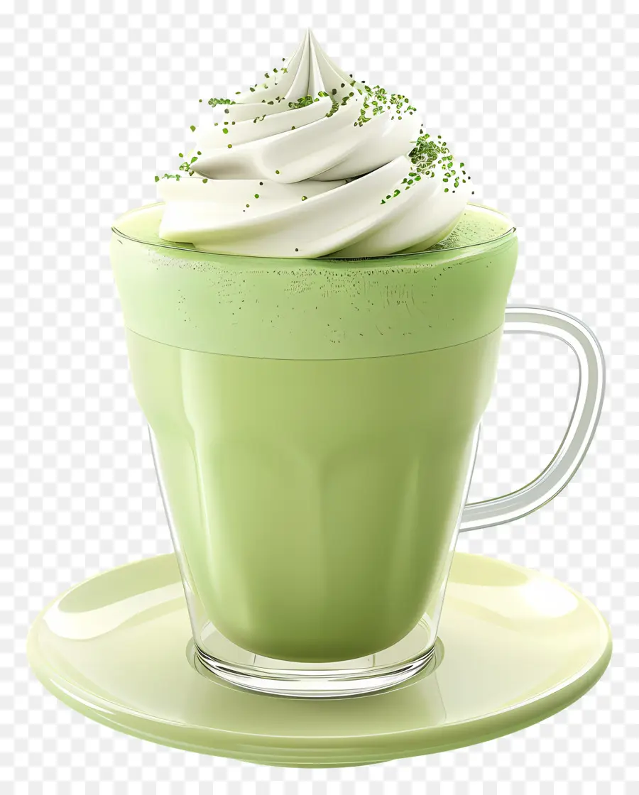 Matcha Latte，Beber PNG