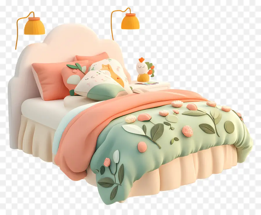 Cama Acogedora，Linda Cama PNG