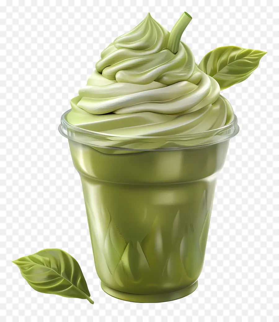 Matcha Latte，Bebida Verde PNG