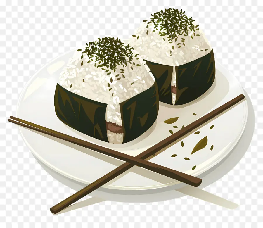 Onigiri Umeboshi，Ilustración De Onigiri PNG