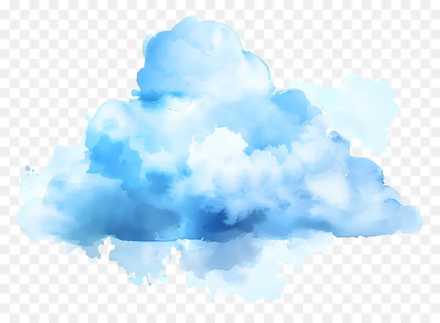 Nube De Acuarela，Nube Azul PNG