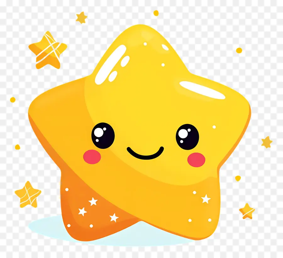 Estrella Kawaii，Estrella Amarilla PNG