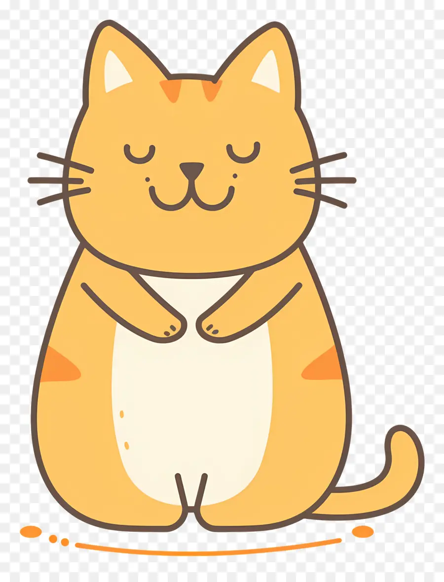 Gato Kawaii，Gato Naranja PNG