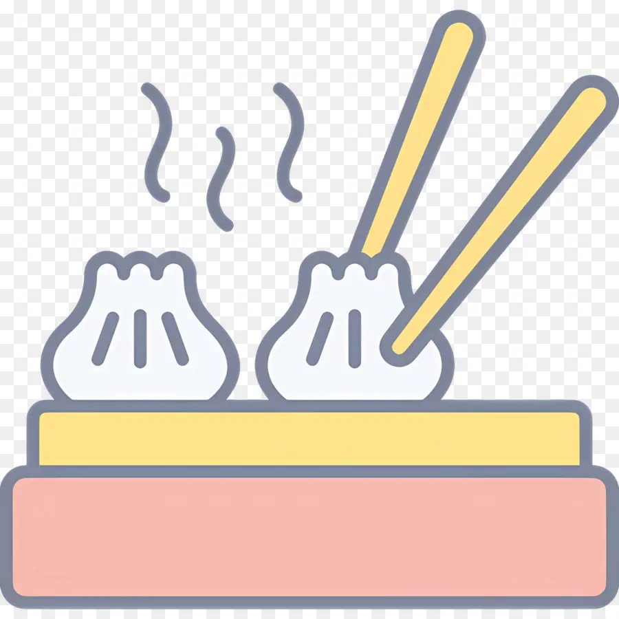 Vapor De Comida，Empanadillas Con Palillos PNG