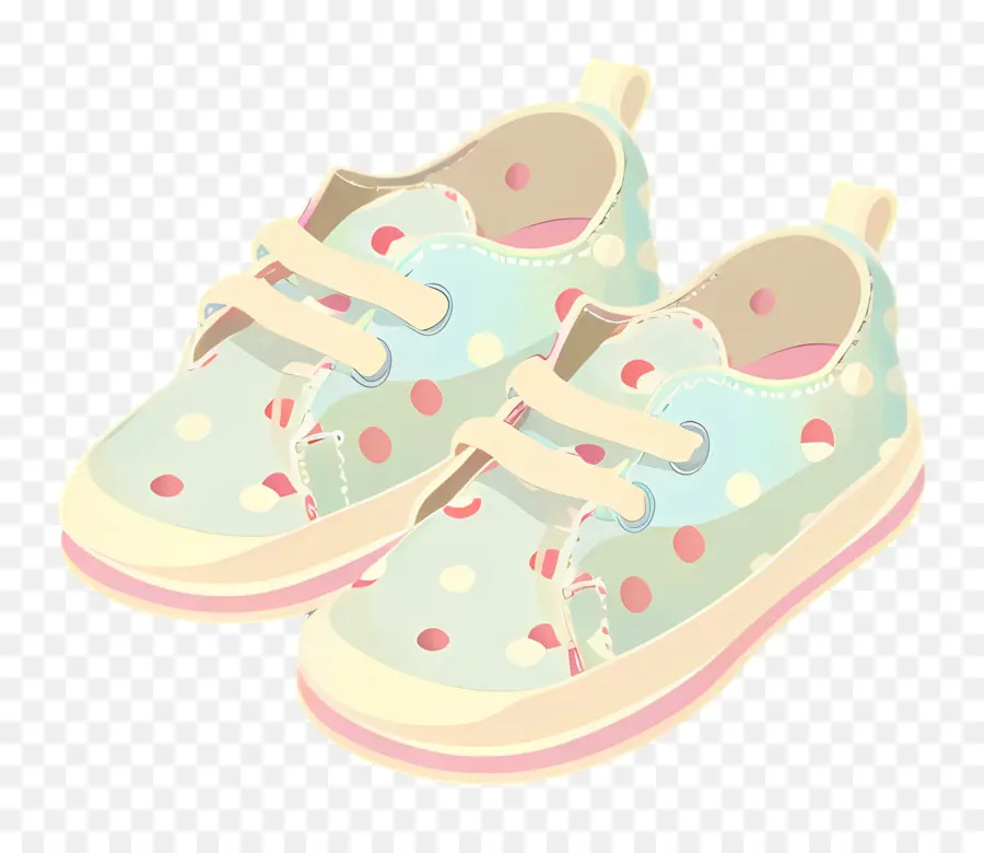 Zapatos De Bebe，Zapatos De Lunares PNG