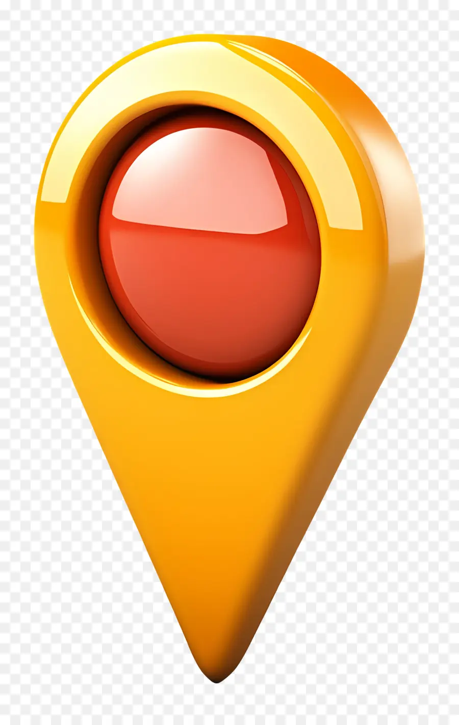 Icono De Ubicación，Alfiler Amarillo PNG