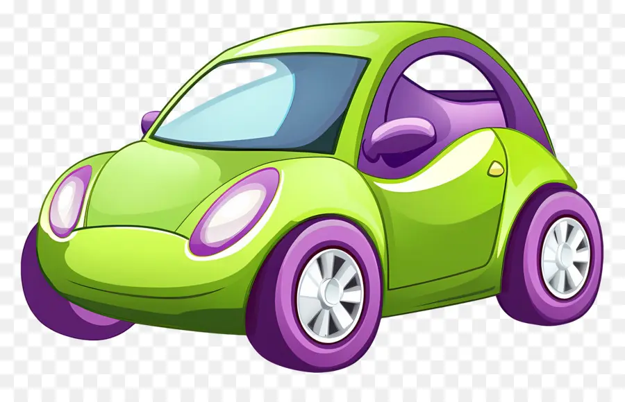 Coche De Dibujos Animados，Coche De Juguete Colorido PNG