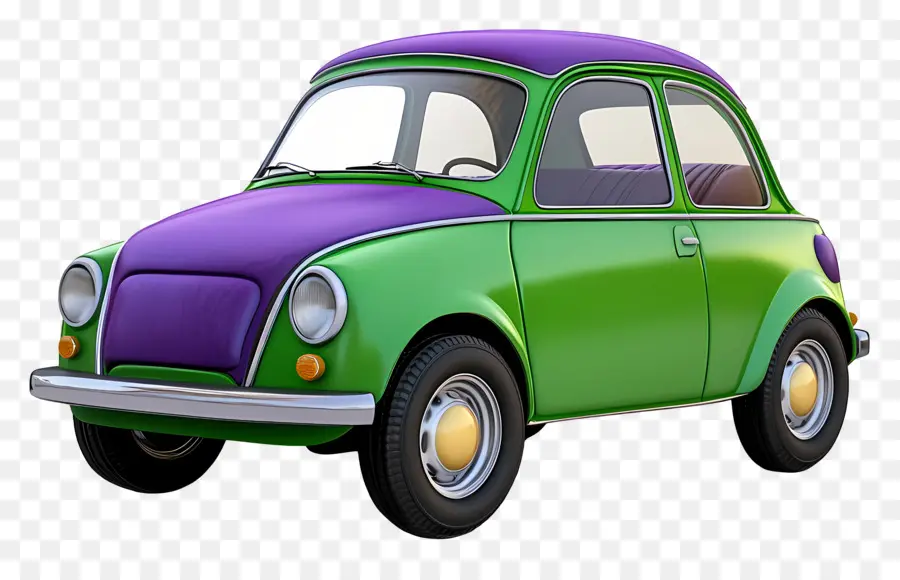 Coche De Dibujos Animados，Coche Verde PNG