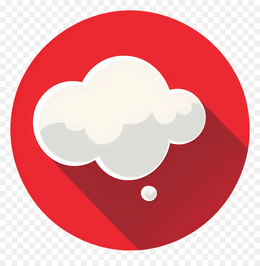 Icono De Nube，Nube Roja Y Blanca PNG