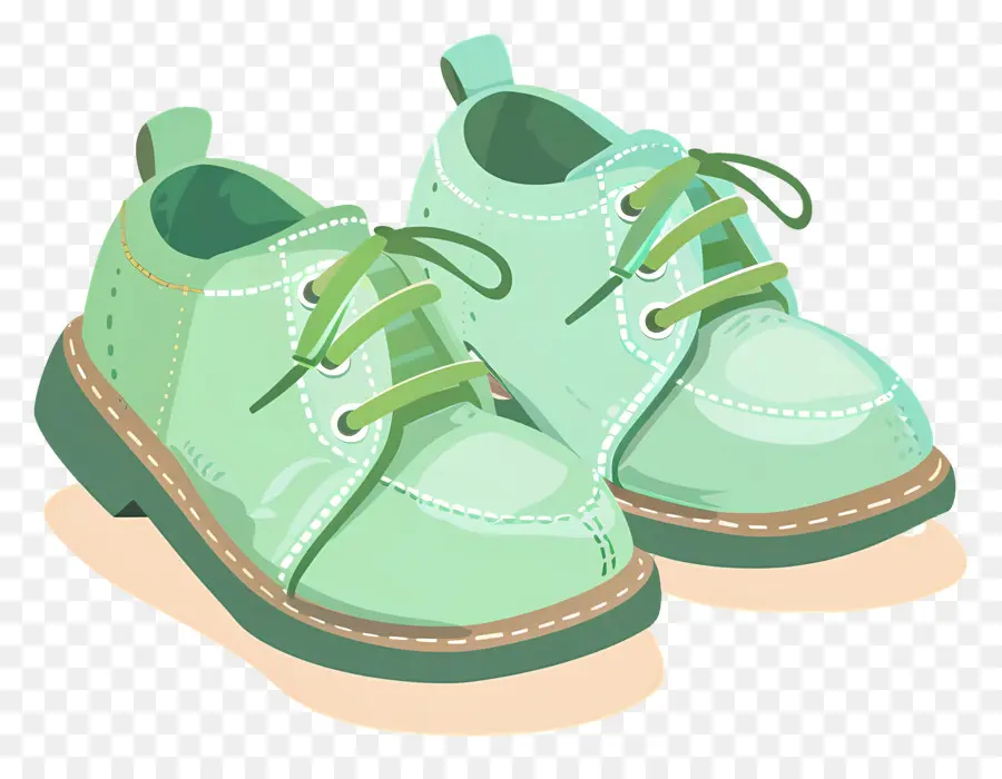 Zapatos De Bebe，Zapatos Verdes PNG