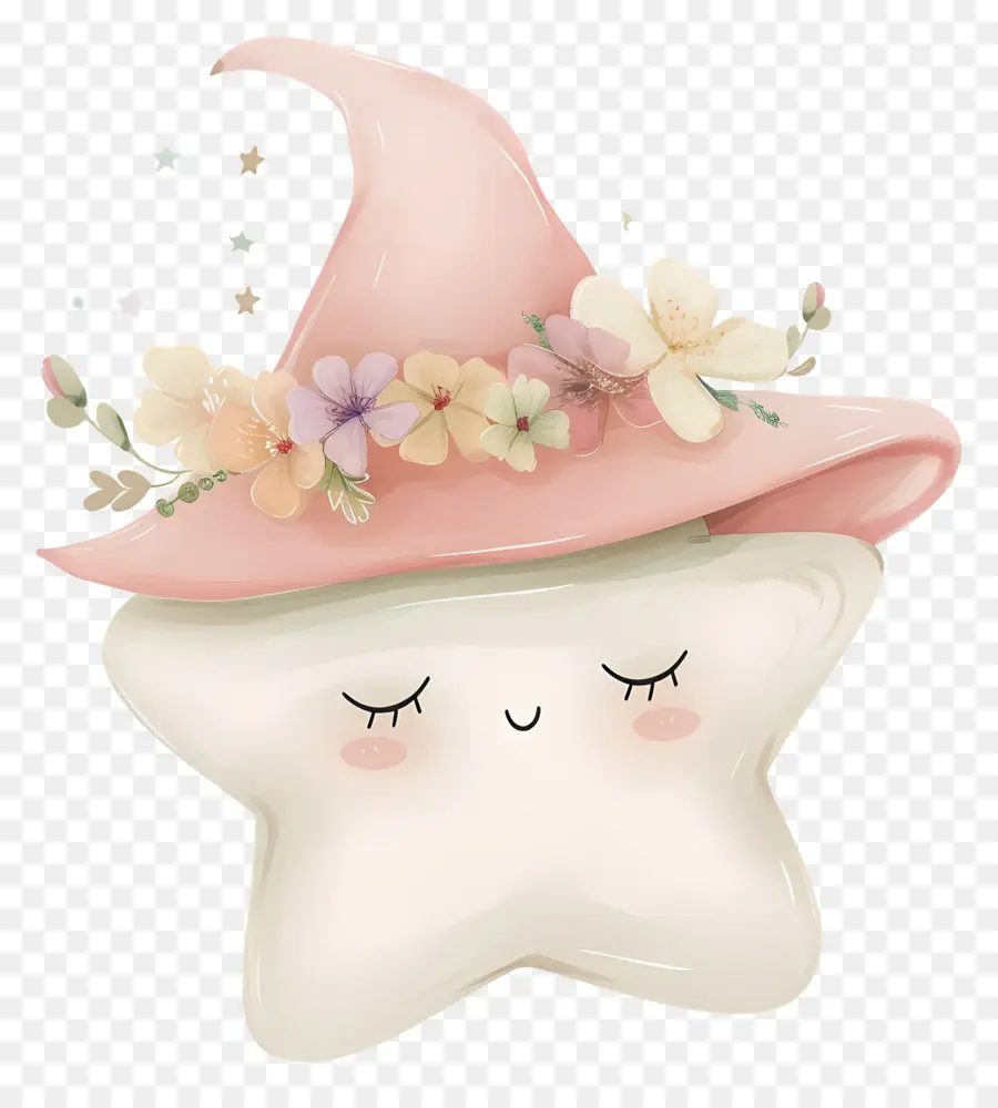 Linda Estrella，Estrella Blanca Con Sombrero PNG