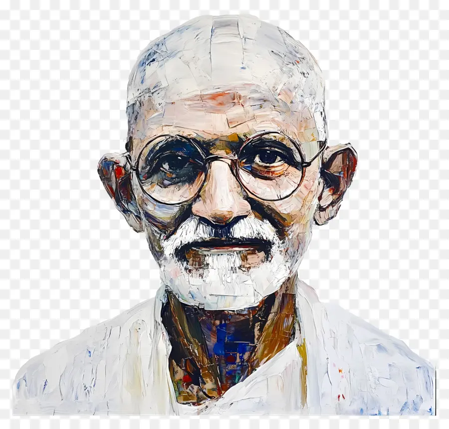 Gandhi，Ilustración De Una Persona PNG