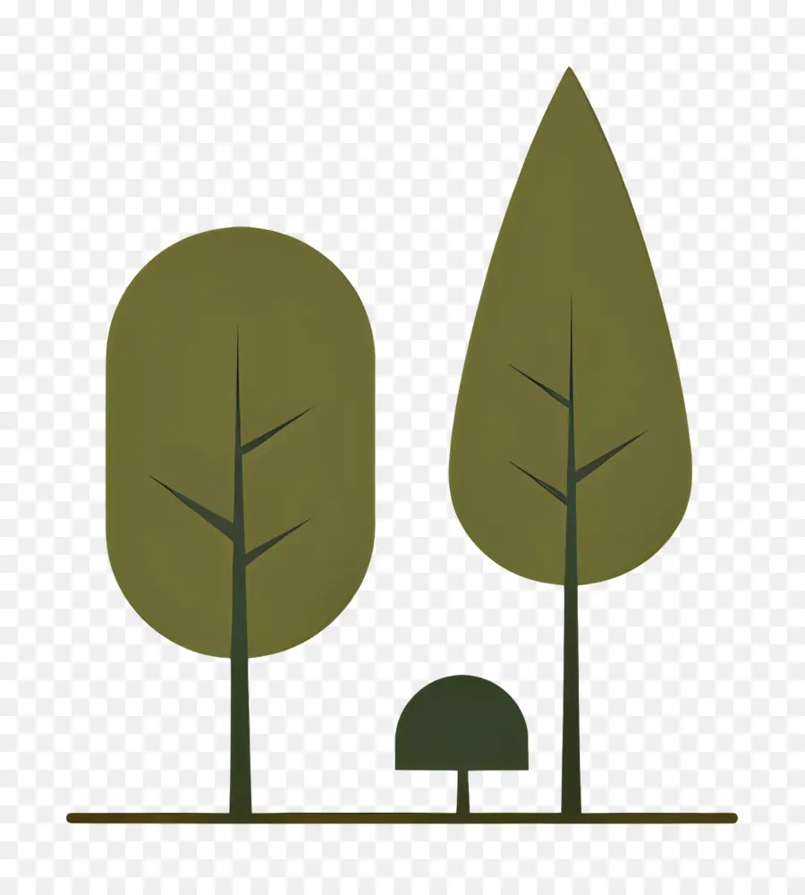 árbol Minimalista，Árboles Estilizados PNG