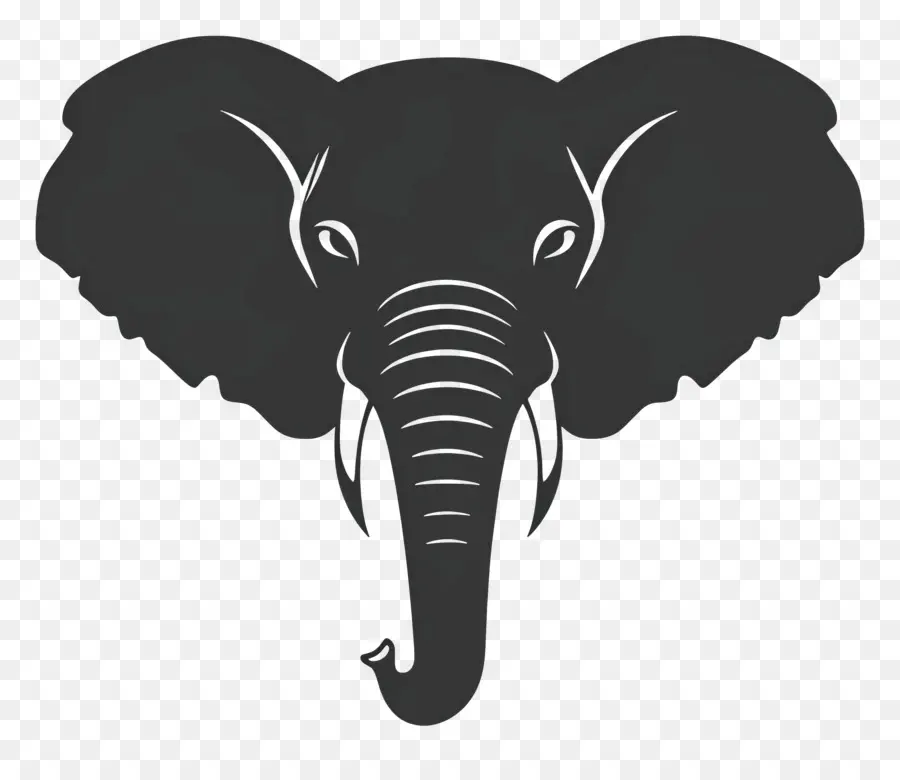 Silueta De Elefante，Cabeza De Elefante PNG