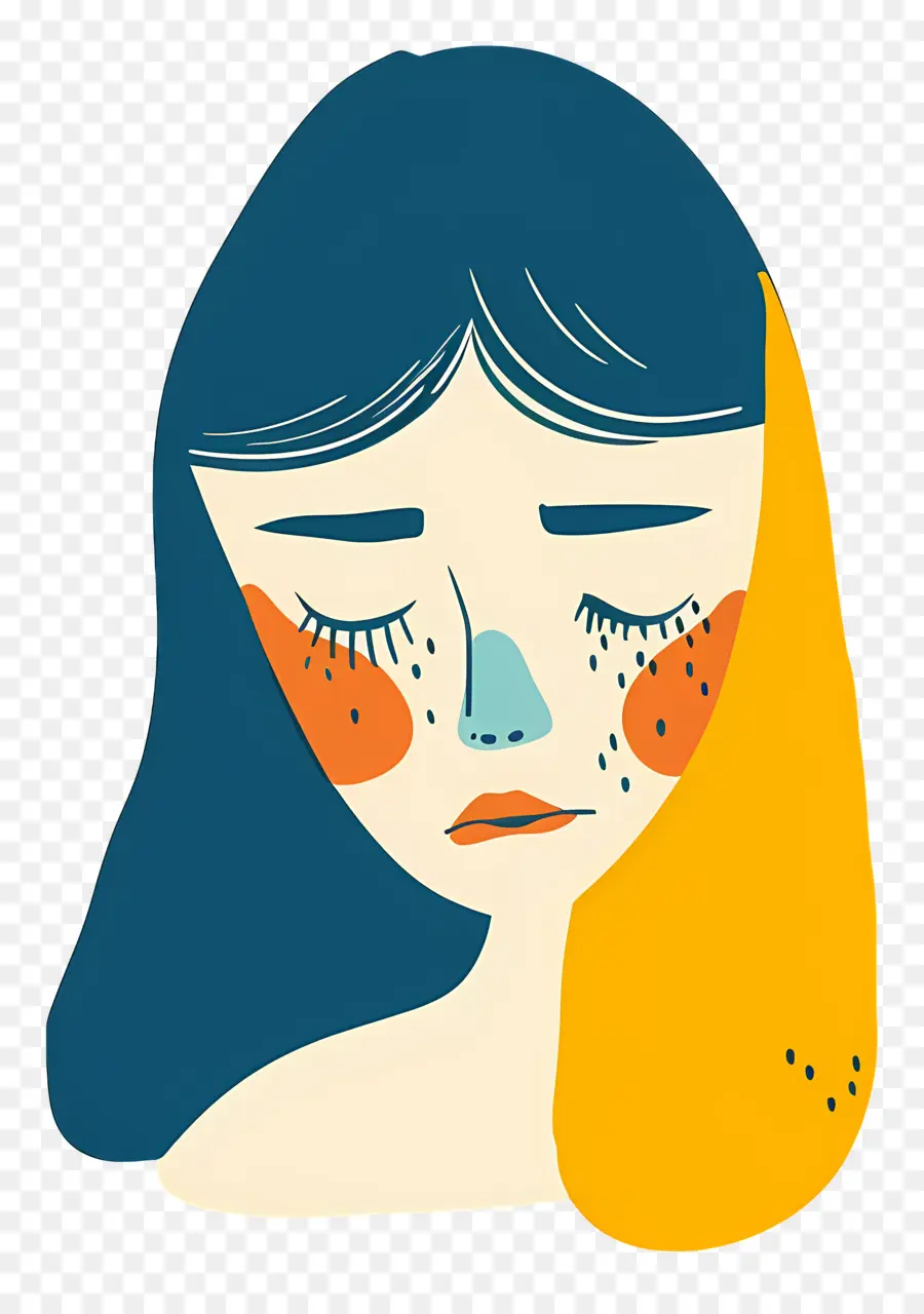 Mujer Llorando，Rostro De Mujer Abstracta PNG