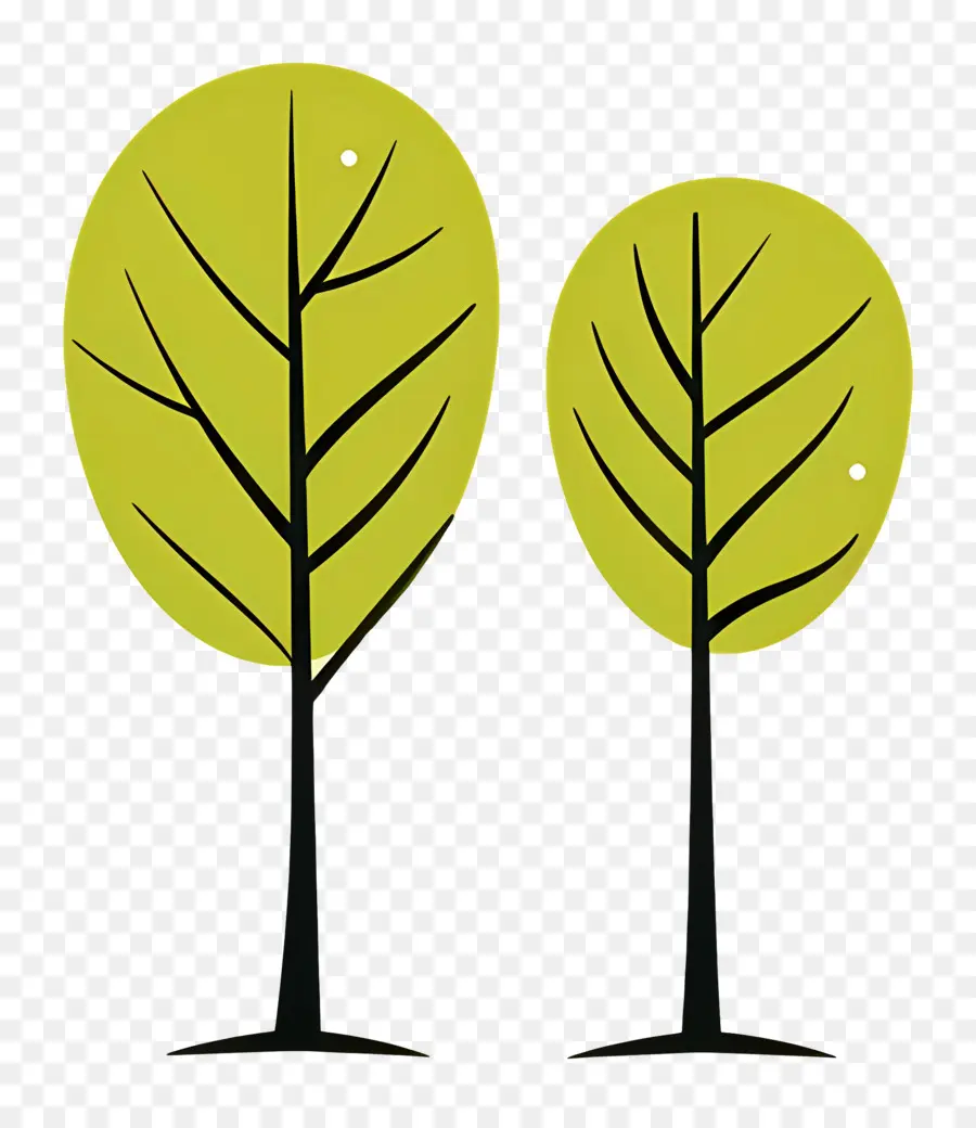 árbol Minimalista，árboles Simples PNG