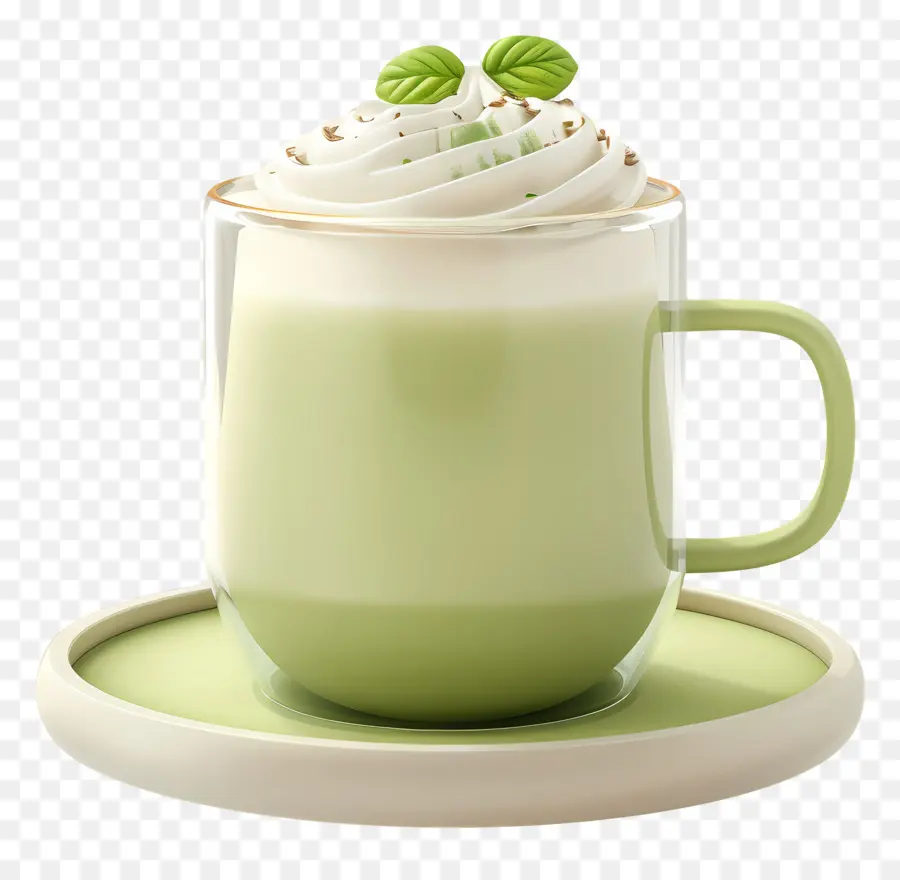 Matcha Latte，Matcha Latte Verde PNG