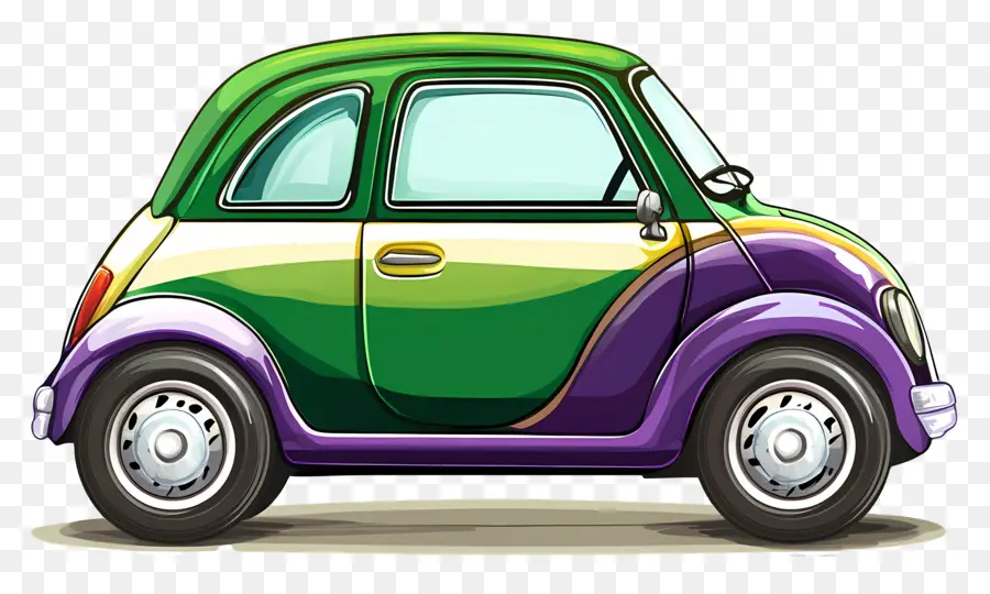 Coche De Dibujos Animados，Coche Colorido PNG