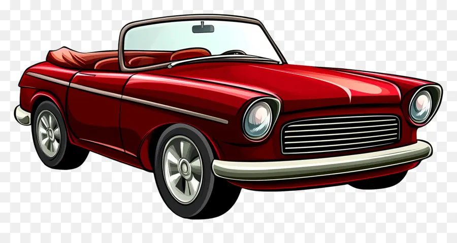 Coche Animado，Coche Rojo PNG