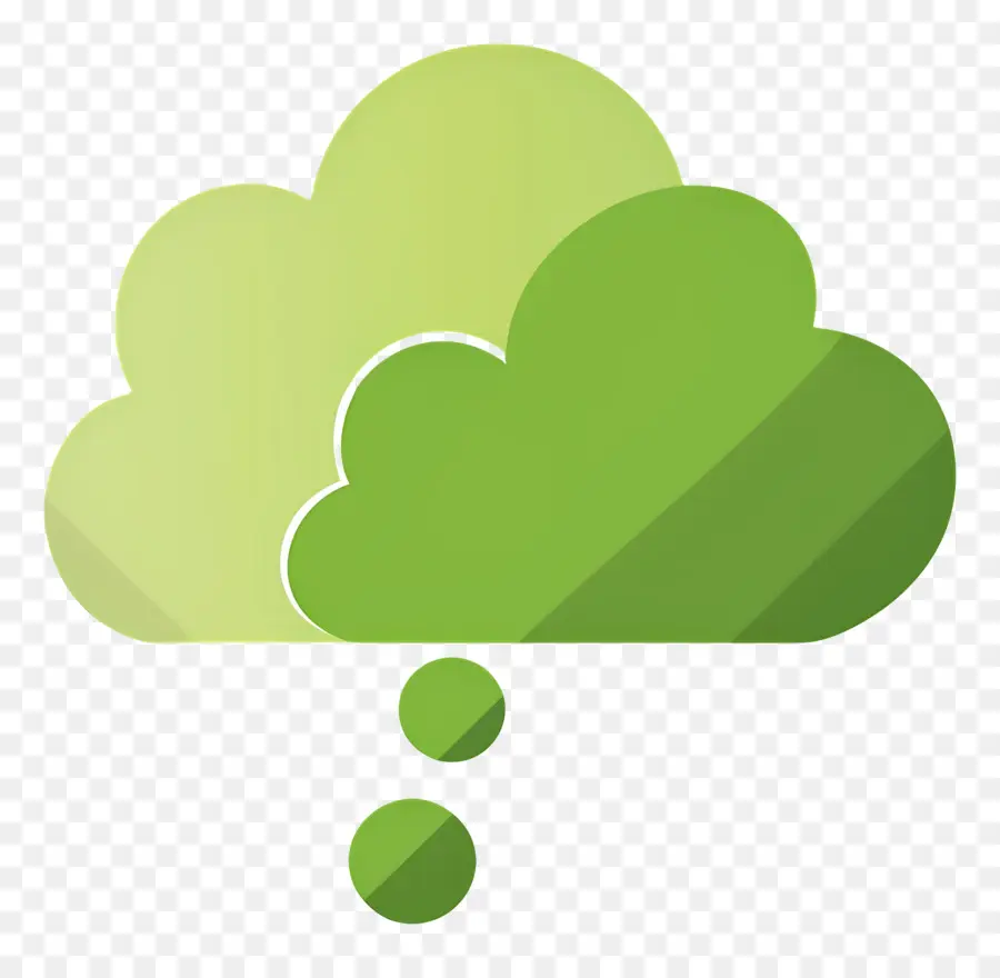 Icono De Nube，Nube Verde PNG