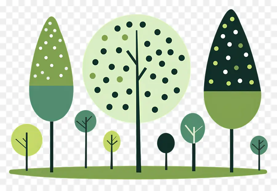 árbol Minimalista，Árboles Estilizados PNG