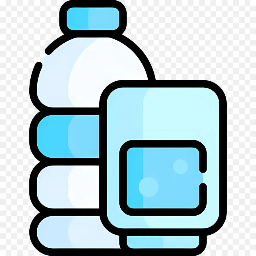 Agua Mineral，Botella De Agua Y Taza PNG