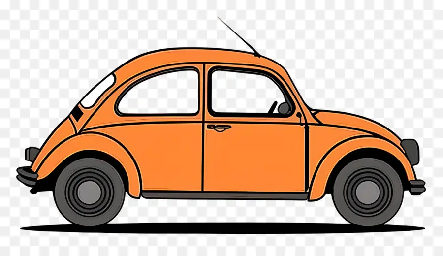 Coche De Dibujos Animados，Coche Amarillo PNG