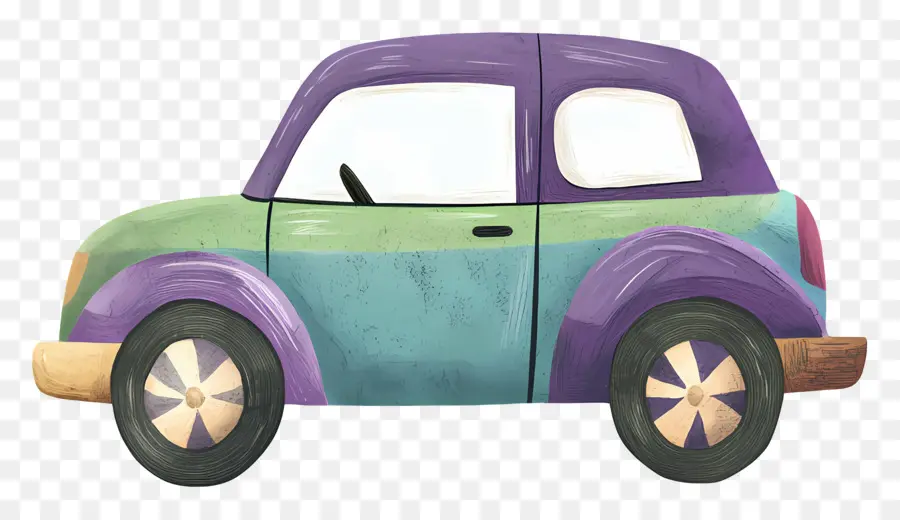 Coche De Dibujos Animados，Coche De Juguete Colorido PNG